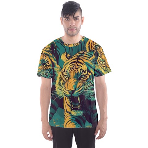 Abstract Landscape Nature Floral Animals Portrait Men s Sport Mesh T-shirt by Pakjumat