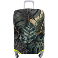 Tropical Leaves Foliage Monstera Nature Home Luggage Cover (large) by Pakjumat