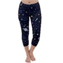 Starry Night  Space Constellations  Stars  Galaxy  Universe Graphic  Illustration Capri Winter Leggings  View1