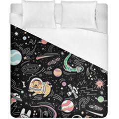 Animals Galaxy Space Duvet Cover (california King Size) by Pakjumat