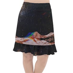 Retro Vintage Space Galaxy Fishtail Chiffon Skirt by Pakjumat