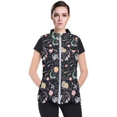 Animals Galaxy Space Women s Puffer Vest by Pakjumat