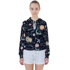 Animals Galaxy Space Women s Tie Up Sweat by Pakjumat