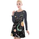 Animals Galaxy Space Plunge Pinafore Velour Dress View1