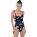 Animals Galaxy Space Tie Strap One Piece Swimsuit View1