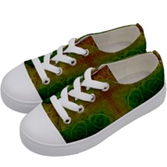 Psychedelic Screen Trippy Kids  Low Top Canvas Sneakers by Modalart