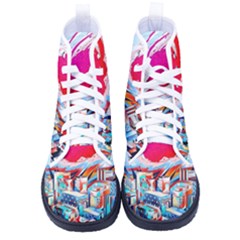 Artistic Psychedelic Art Men s High-top Canvas Sneakers by Modalart