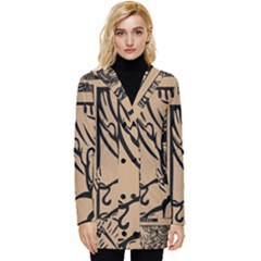 Artistic Psychedelic Button Up Hooded Coat  by Modalart