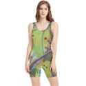 Green Peace Sign Psychedelic Trippy Women s Wrestling Singlet View1