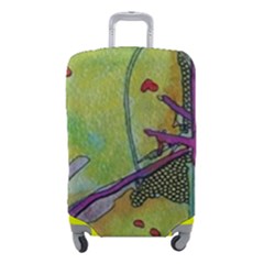 Green Peace Sign Psychedelic Trippy Luggage Cover (small) by Modalart