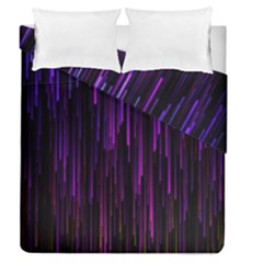 Stars Are Falling Electric Abstract Duvet Cover Double Side (queen Size) by Modalart