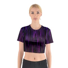 Stars Are Falling Electric Abstract Cotton Crop Top by Modalart