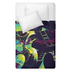 Artistic Psychedelic Abstract Duvet Cover Double Side (single Size) by Modalart