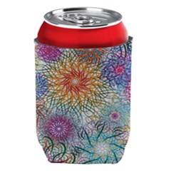 Psychedelic Flowers Yellow Abstract Psicodelia Can Holder by Modalart