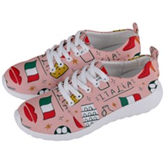 Food Pattern Italia Men s Lightweight Sports Shoes by Sarkoni