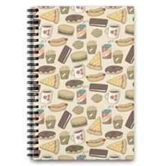 Junk Food Hipster Pattern 5 5  X 8 5  Notebook by Sarkoni