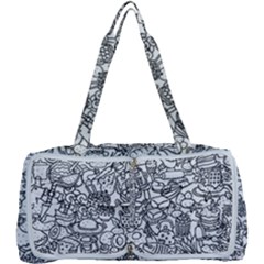 Food Doodle Pattern Multi Function Bag by Sarkoni