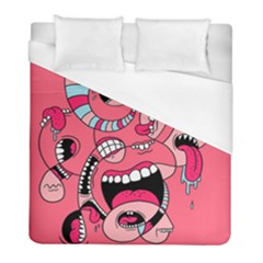 Big Mouth Worm Duvet Cover (full/ Double Size) by Dutashop