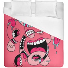 Big Mouth Worm Duvet Cover (king Size) by Dutashop