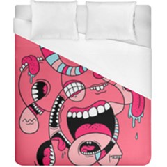 Big Mouth Worm Duvet Cover (california King Size) by Dutashop