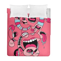 Big Mouth Worm Duvet Cover Double Side (full/ Double Size) by Dutashop