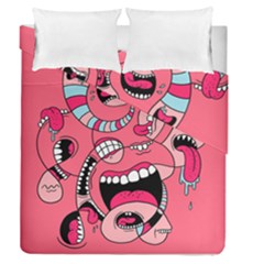 Big Mouth Worm Duvet Cover Double Side (queen Size) by Dutashop