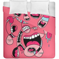 Big Mouth Worm Duvet Cover Double Side (king Size) by Dutashop