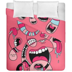 Big Mouth Worm Duvet Cover Double Side (california King Size) by Dutashop