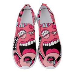 Big Mouth Worm Women s Slip On Sneakers by Dutashop