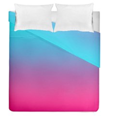 Blue Pink Purple Duvet Cover Double Side (queen Size) by Dutashop