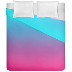 Blue Pink Purple Duvet Cover Double Side (california King Size) by Dutashop