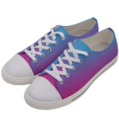 Blue Pink Purple Men s Low Top Canvas Sneakers by Dutashop