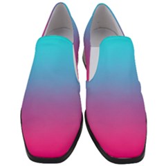 Blue Pink Purple Women Slip On Heel Loafers by Dutashop