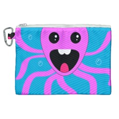 Bubble Octopus Copy Canvas Cosmetic Bag (xl) by Dutashop