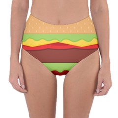 Cake Cute Burger Reversible High-waist Bikini Bottoms by Dutashop