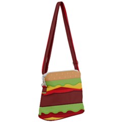 Cake Cute Burger Zipper Messenger Bag by Dutashop