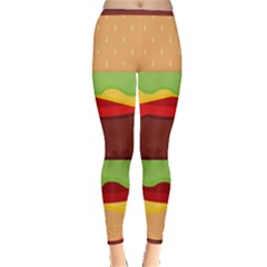 Cake Cute Burger Inside Out Leggings by Dutashop