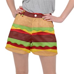 Cake Cute Burger Women s Ripstop Shorts by Dutashop