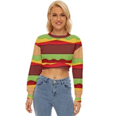 Cake Cute Burger Lightweight Long Sleeve Sweatshirt by Dutashop