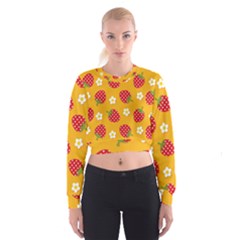 Strawberry Cropped Sweatshirt by Dutashop