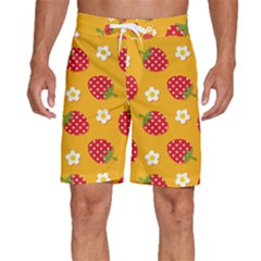 Strawberry Men s Beach Shorts by Dutashop