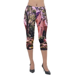 Hot Day In  Dallas-6 Lightweight Velour Capri Leggings  by bestdesignintheworld