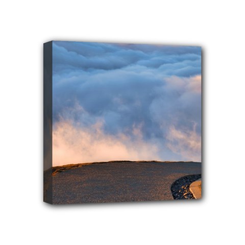 Landscape Sky Clouds Mountain Road Mini Canvas 4  X 4  (stretched) by Sarkoni