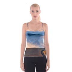 Landscape Sky Clouds Mountain Road Spaghetti Strap Top by Sarkoni