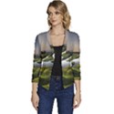 Coast Algae Sea Beach Shore Women s Casual 3/4 Sleeve Spring Jacket View1