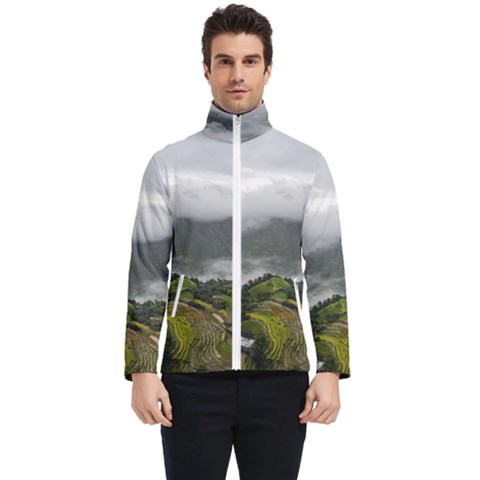 Residential Paddy Field Step Cloud Men s Bomber Jacket by Sarkoni