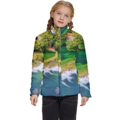 River Waterfall Kids  Puffer Bubble Jacket Coat by Sarkoni