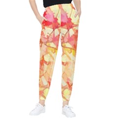 Monotype Art Pattern Leaves Colored Autumn Women s Tapered Pants by Amaryn4rt