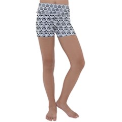 Seamless Honeycomb Pattern Kids  Lightweight Velour Yoga Shorts by Amaryn4rt