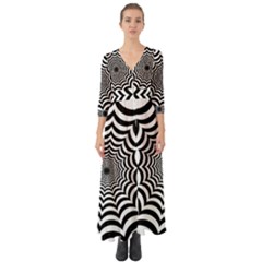 Spider Web Hypnotic Button Up Boho Maxi Dress by Amaryn4rt